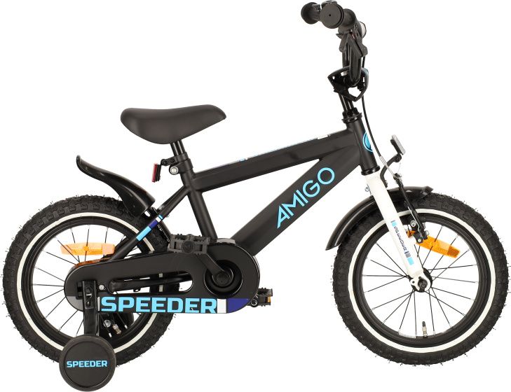 AMIGO Speeder 14 Zoll Jungen Fahrrrad Velo Schwarz/Blau
