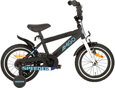 AMIGO Speeder 14 Zoll Jungen Fahrrrad Velo Schwarz/Blau