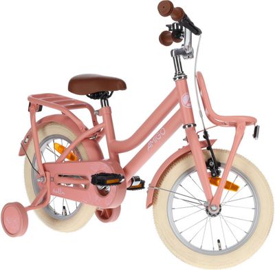AMIGO Bella 14 Zoll Mädchen Fahrrrad Velo Lachsfarben