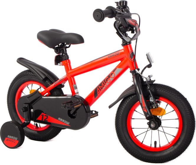 AMIGO Arrow 12 Zoll Jungen Fahrrrad Velo Rot/Schwarz