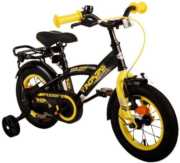 Volare Thombike 12 Zoll 21,5 cm Jungen Fahrrad Velo Schwarz/Gelb