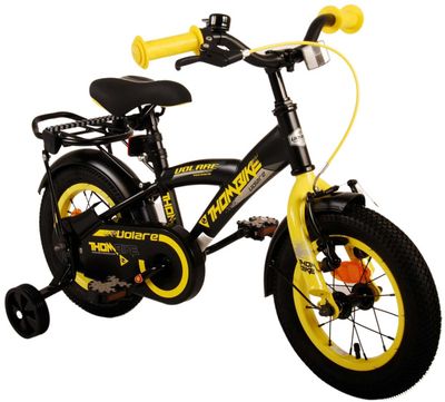 Volare Thombike 12 Zoll 21,5 cm Jungen Fahrrad Velo Schwarz/Gelb