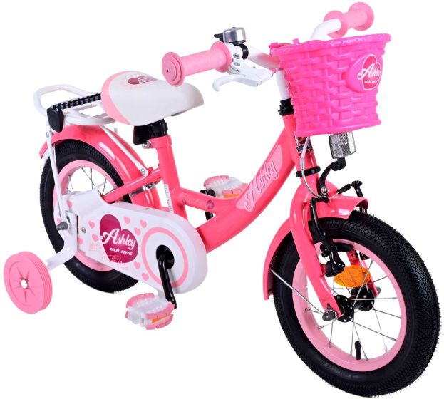 Volare Ashley 12 Zoll 21,5 cm Mädchen Fahrrad Velo Dunkelrosa
