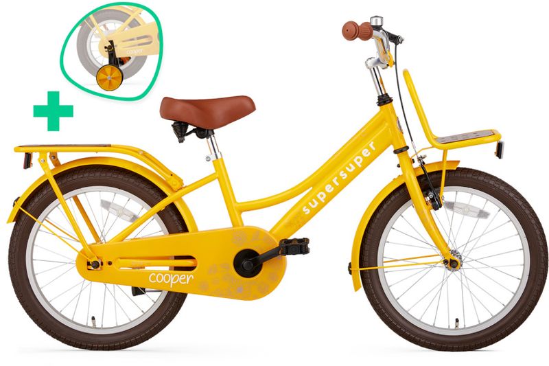 Cooper Bamboo 18 Zoll Mädchen Fahrrad Velo Gelb