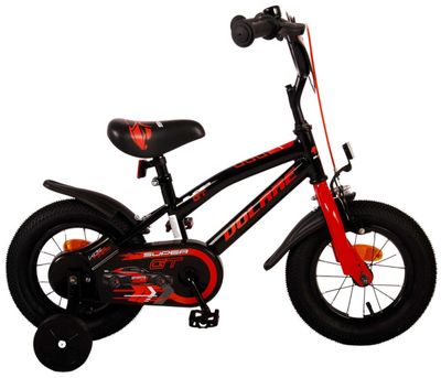 Volare Super GT 12 Zoll 21,5 cm Jungen Fahrrad Velo Schwarz/Rot
