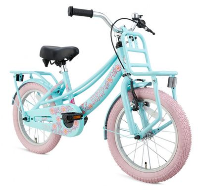 Supersuper Lola 16 Zoll 25,4 cm Mädchen Rücktrittbremse Hellblau/Rosa
