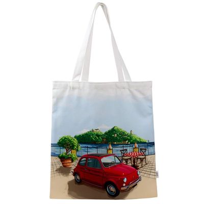 Fiat 500 Riviera Wiederverwendbare Einkaufstasche