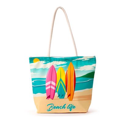 Beach Life Surf Strandtasche aus Segeltuch
