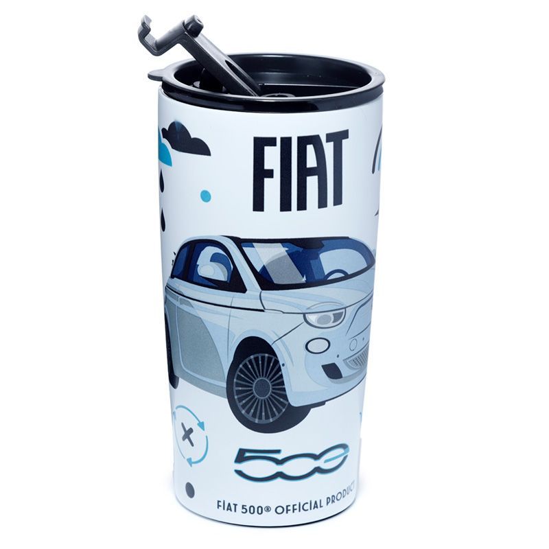 Fiat 500 E wiederverwendbare isolierte Edelstahl Trinkflasche 500ml