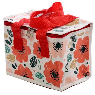Poppy Fields Mohn gewebte isolierte Lunchtasche