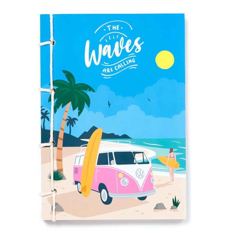Waves Volkswagen VW T1 Bulli Steinpapier A5 liniertes Notizbuch