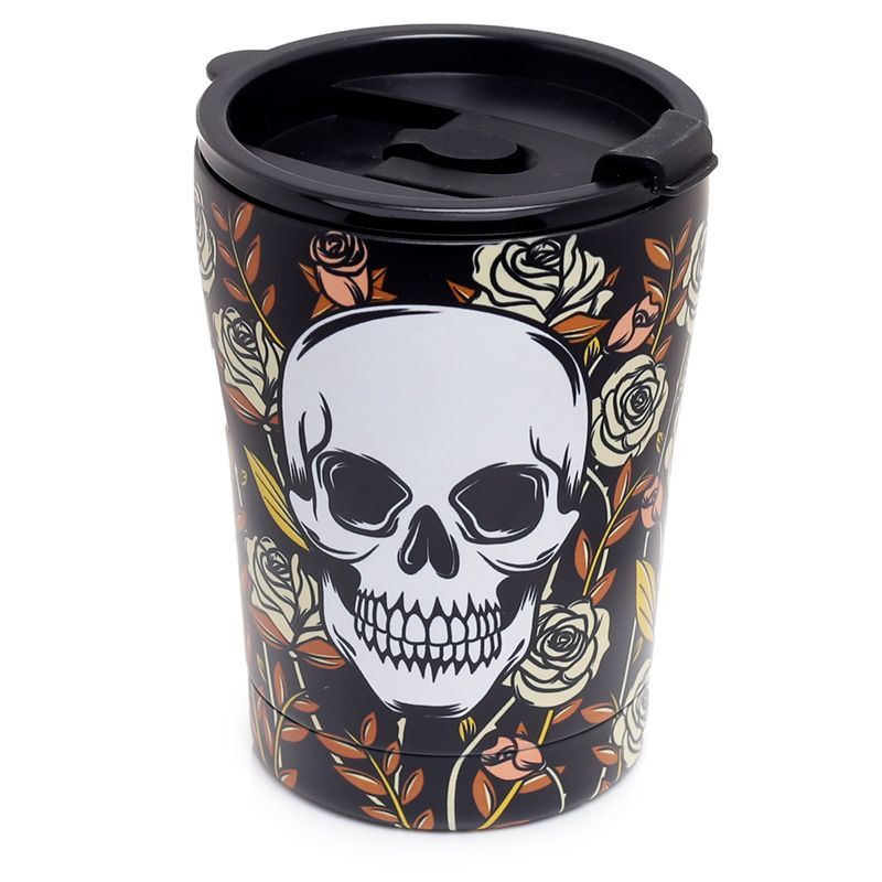 Skulls &amp; Roses Totenkopf Thermobecher für Essen &amp; Trinken 300ml