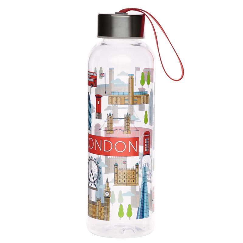London Icons Wasserflasche mit Metalldeckel