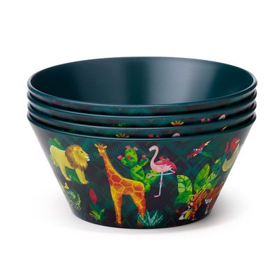 Animal Kingdom 4er Set Bowls Tierwelt Picknick Schüsseln RPET