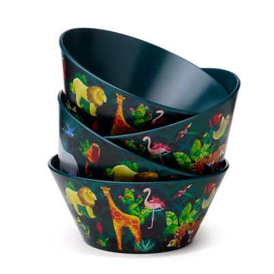 Animal Kingdom 4er Set Bowls Tierwelt Picknick Schüsseln RPET