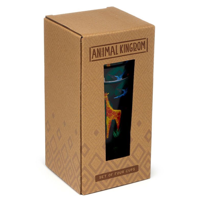 Animal Kingdom Tierwelt 4er Set Picknickbecher RPET 450ml