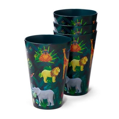 Animal Kingdom Tierwelt 4er Set Picknickbecher RPET 450ml