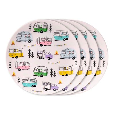 Wildwood Wohnwagen 4er Set Picknickteller RPET