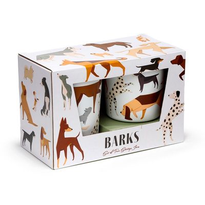 Barks Hund 2er Set Vorratsdosen RPET &amp; Bambus - S/M