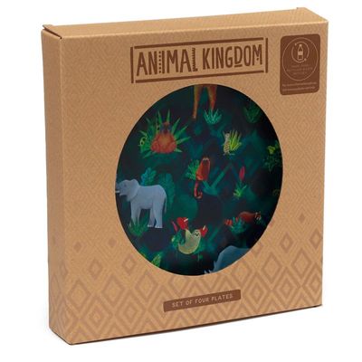 Animal Kingdom Tierwelt 4er Set Picknickteller RPET