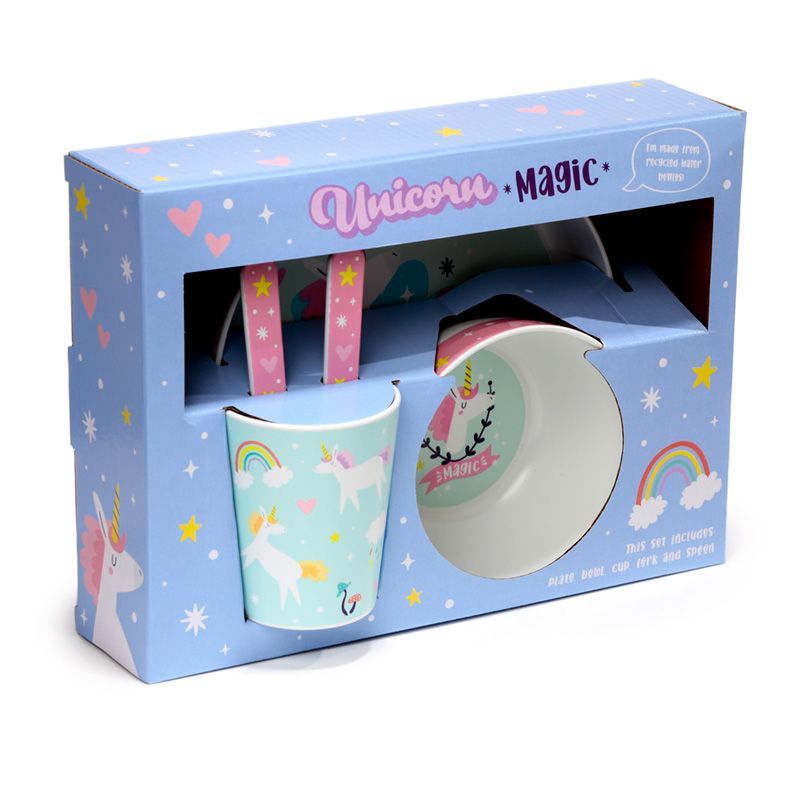 Einhorn-Zauber Kinder Geschirr 5er Set