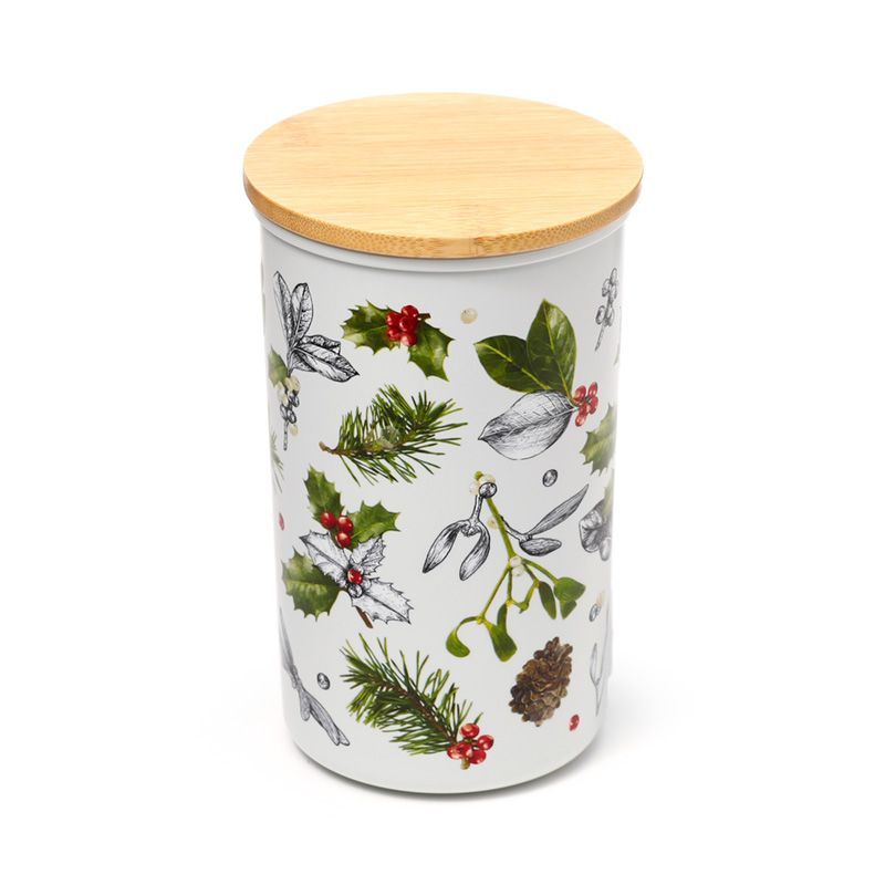 Weihnachten Winter-Botanik RPET & Bambus Keksdose