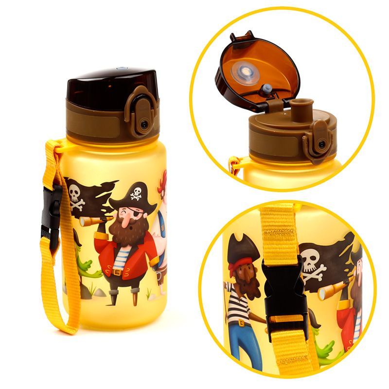 Jolly Rogers Piraten Pop Top 350ml Bruchsichere Kinder Wasserflasche