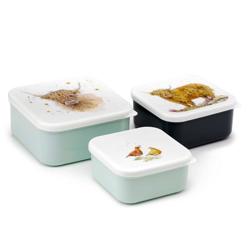 Jan Pashley Highland Coo Kuh Lunchboxen Brotdosen 3er Set M/L/XL