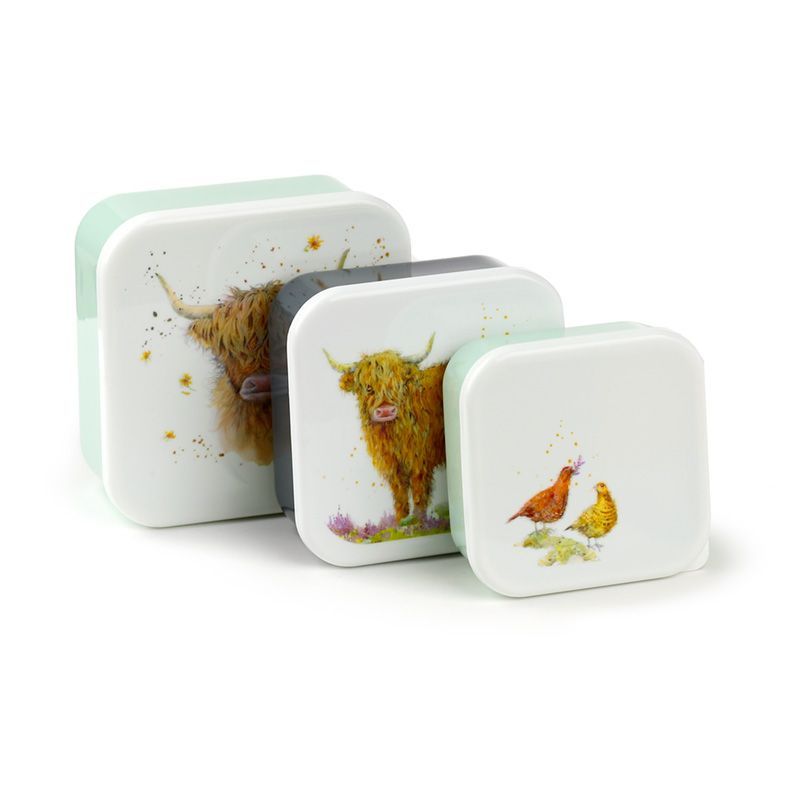 Jan Pashley Highland Coo Kuh Lunchboxen Brotdosen 3er Set M/L/XL