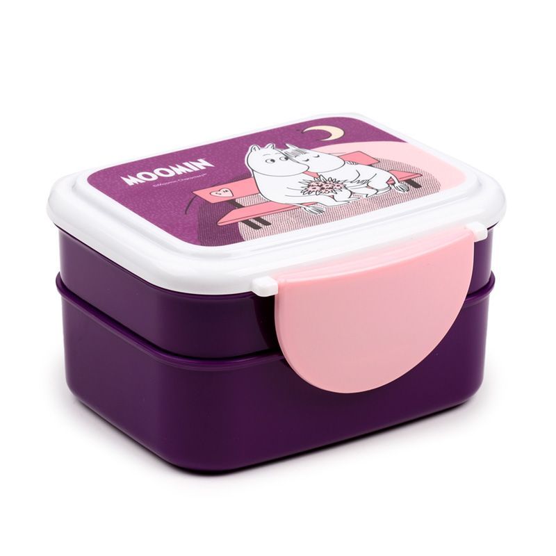 Die Mumins Clip-Verschluss Stapelbare Bento Lunch Box mit Besteck