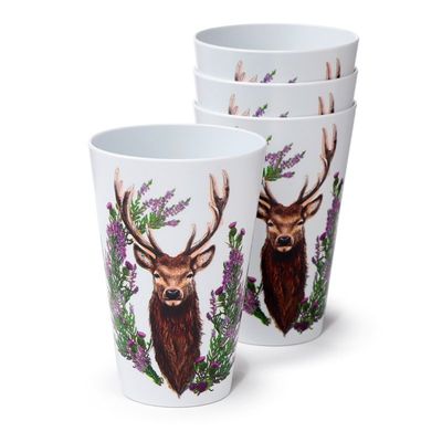 Wild Stag Platzhirsch 4er Set Picknickbecher RPET 450ml