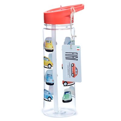 Fiat 500 Retro Wasserflasche aus bruchsicherem Tritan-Kunststoff 550ml
