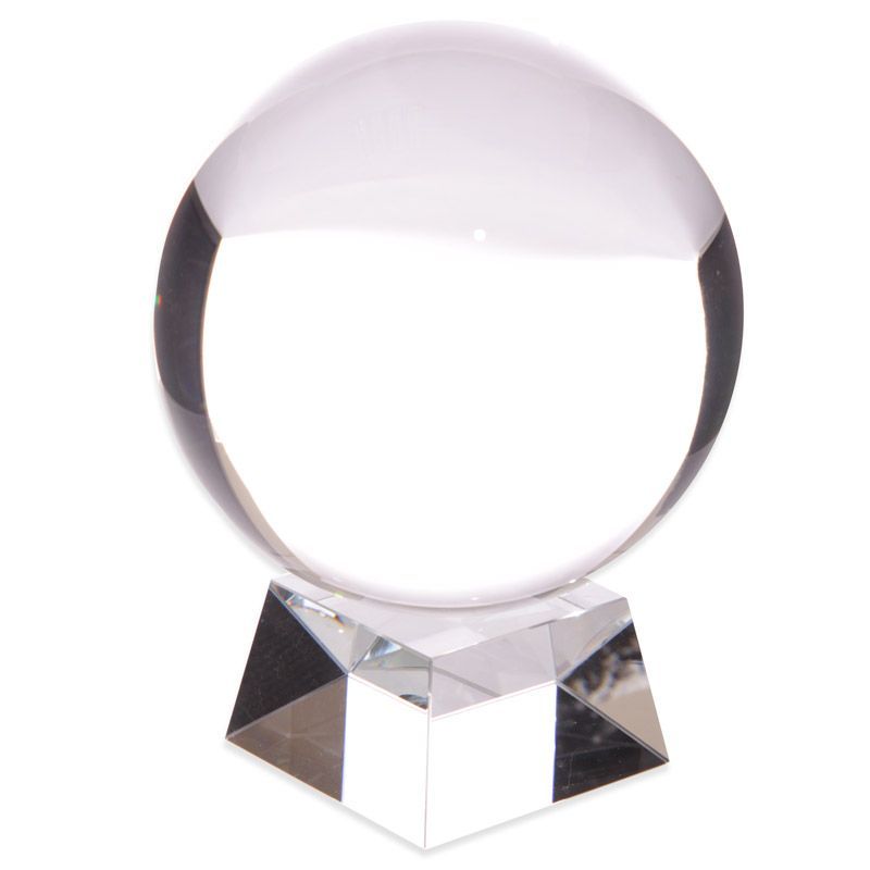 Glaskugel mit Glassockel und Geschenkbox 14cm