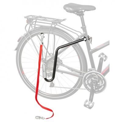 M-Wave hundeleine für Fahrrad mit Fahrradgriff 92 cm rot/schwarz