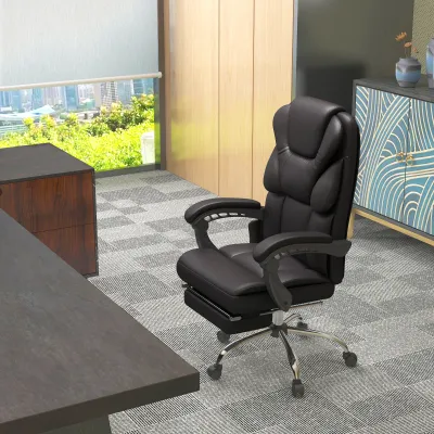 Bürostuhl mit Massagefunktion, ergonomisch, liegefähig, 63x57x118, Schwarz