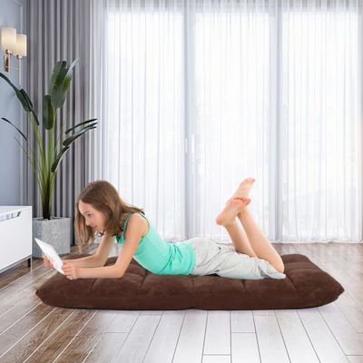 Bodenstuhl Faltbares Lazy Sofa Faul Tatami Bodenkissen Kaffebraun