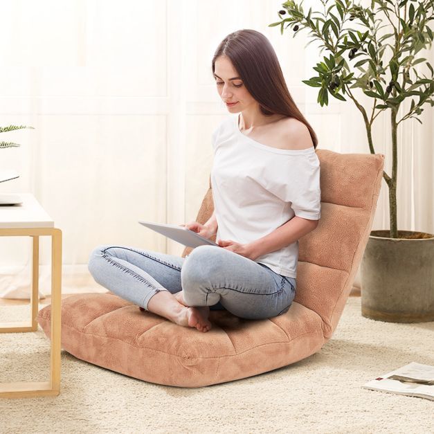 Bodenstuhl Faltbares Lazy Sofa Faul Tatami Bodenkissen beige
