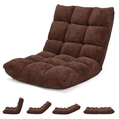 Bodenstuhl Faltbares Lazy Sofa Faul Tatami Bodenkissen Kaffebraun