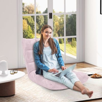 Bodenstuhl Faltbares Lazy Sofa Faul Tatami Bodenkissen Hellrosa