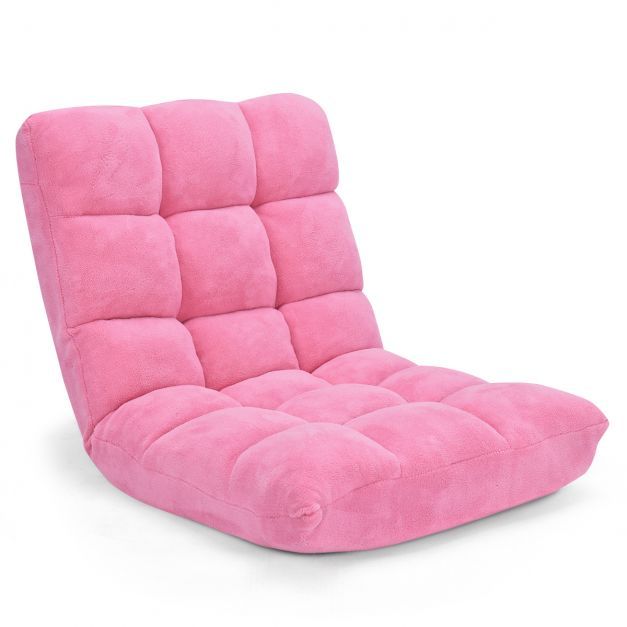 Bodenstuhl verstellbar – Bodensessel, Bodenkissen, Meditationsstuhl, Rosa