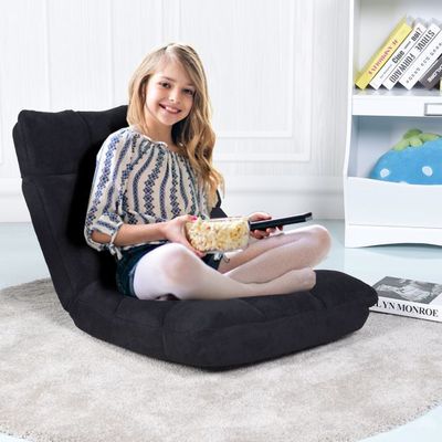 Bodenstuhl Faltbares Lazy Sofa Faul Tatami Bodenkissen Schwarz