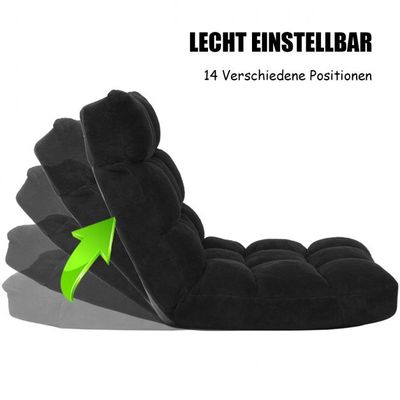 Bodenstuhl Faltbares Lazy Sofa Faul Tatami Bodenkissen Schwarz
