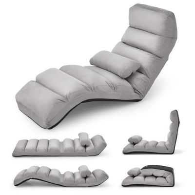 5-fach Einstellbare Relaxliege / Relaxsessel Grau