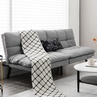 Klappbares Schlafsofa mit Schlaffunktion Schlafcouch Grau