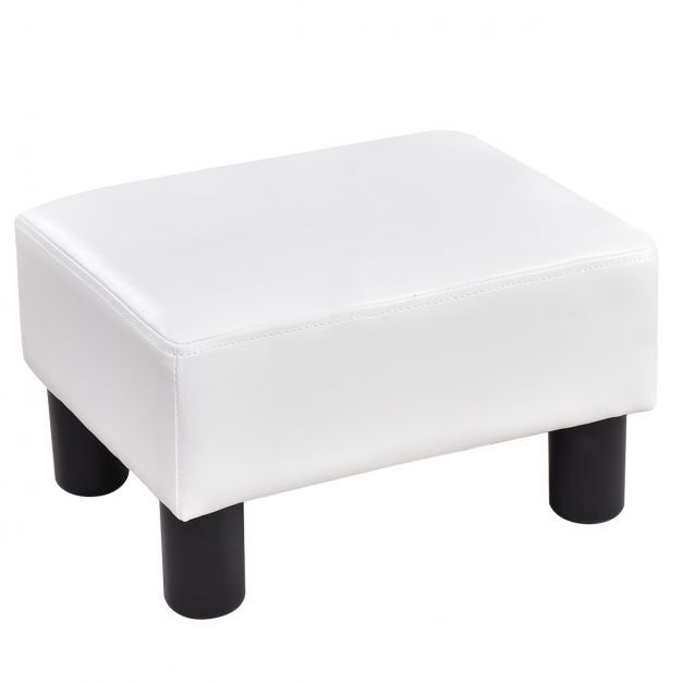 Fusshocker Sitzhocker Fussbank Fussschemel Fussstütze Fussauflage 40 x 30 x 24cm, weiss