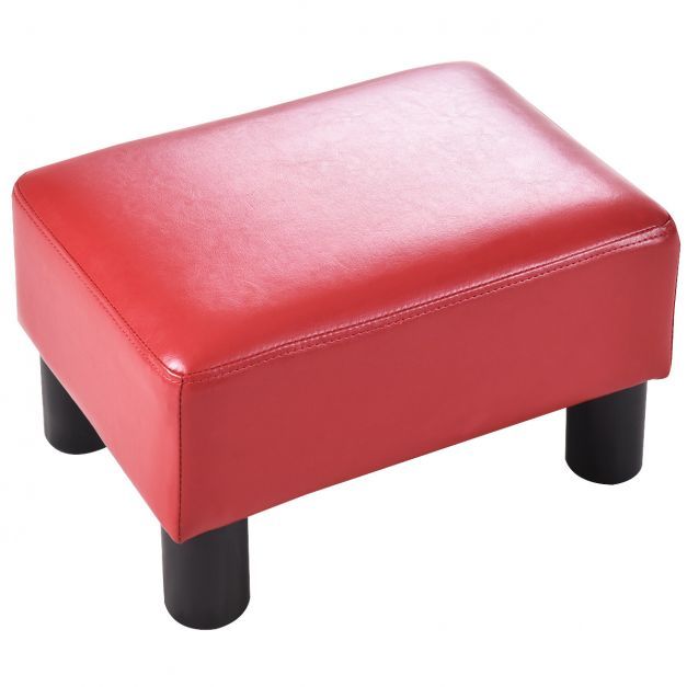 Fusshocker Sitzhocker Fussbank Fussschemel Fussstütze Fussauflage 40 x 30 x 24cm, rot