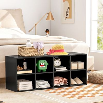Schuhbank mit Sitzfläche Schuhregal aus Holz 230 kg Belastbar 102 x 30 x 41 cm Schwarz