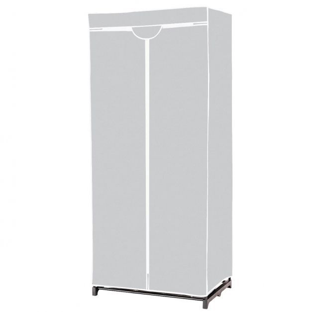 Kleiderschrank Stoffschrank mit Kleiderstange 75 x 50 x 170 cm, grau