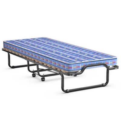 80 x 200 cm Klappbares Gästebett Faltbares Faltbett mit Matratze aus Rückstellschaum, blau