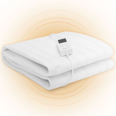150 x 80 cm Wärmeunterbett mit Fernbedienung &amp; Timer Maschinenwaschbar Weiss